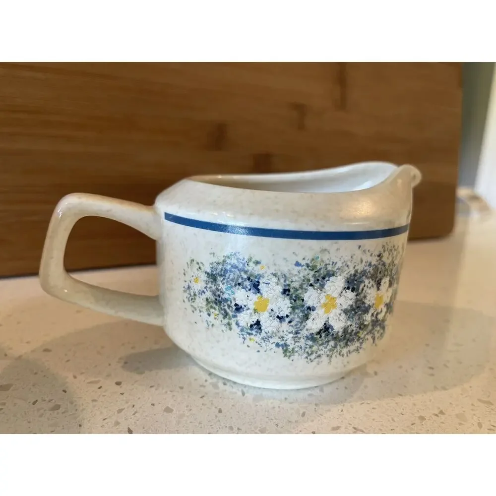 TemperWare by Lenox Dewdrops Cream and‎ Bowl With Handle Set Of 2
